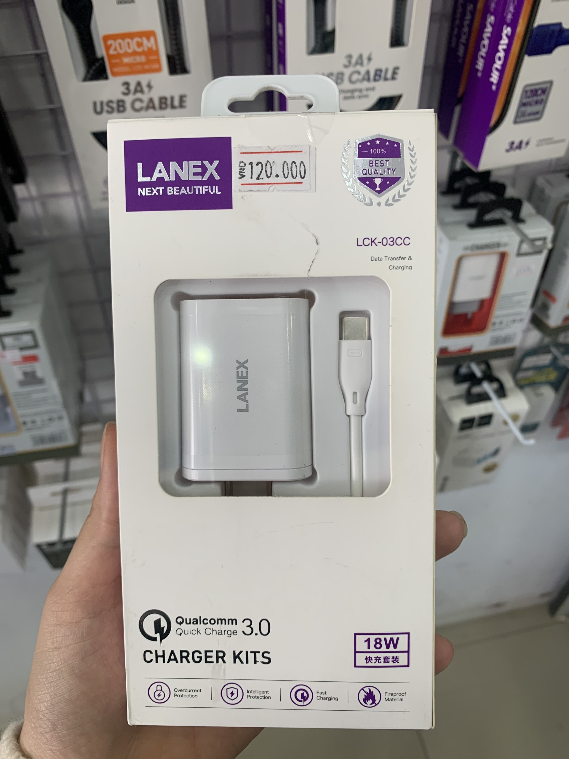 Bộ sạc nhanh 18W chính hãng Lanex