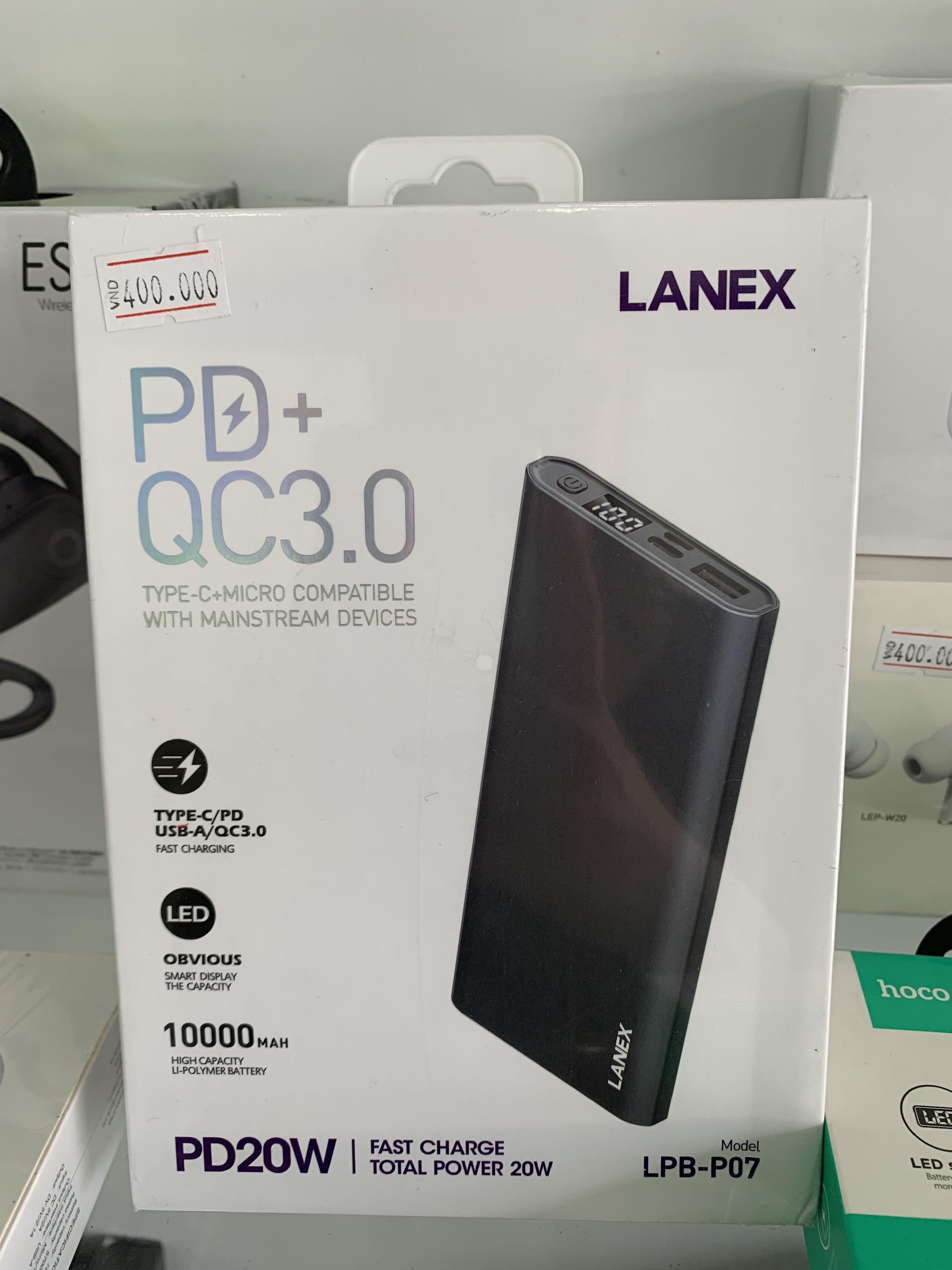 Sạc Dự Phòng LANEX QC3.0