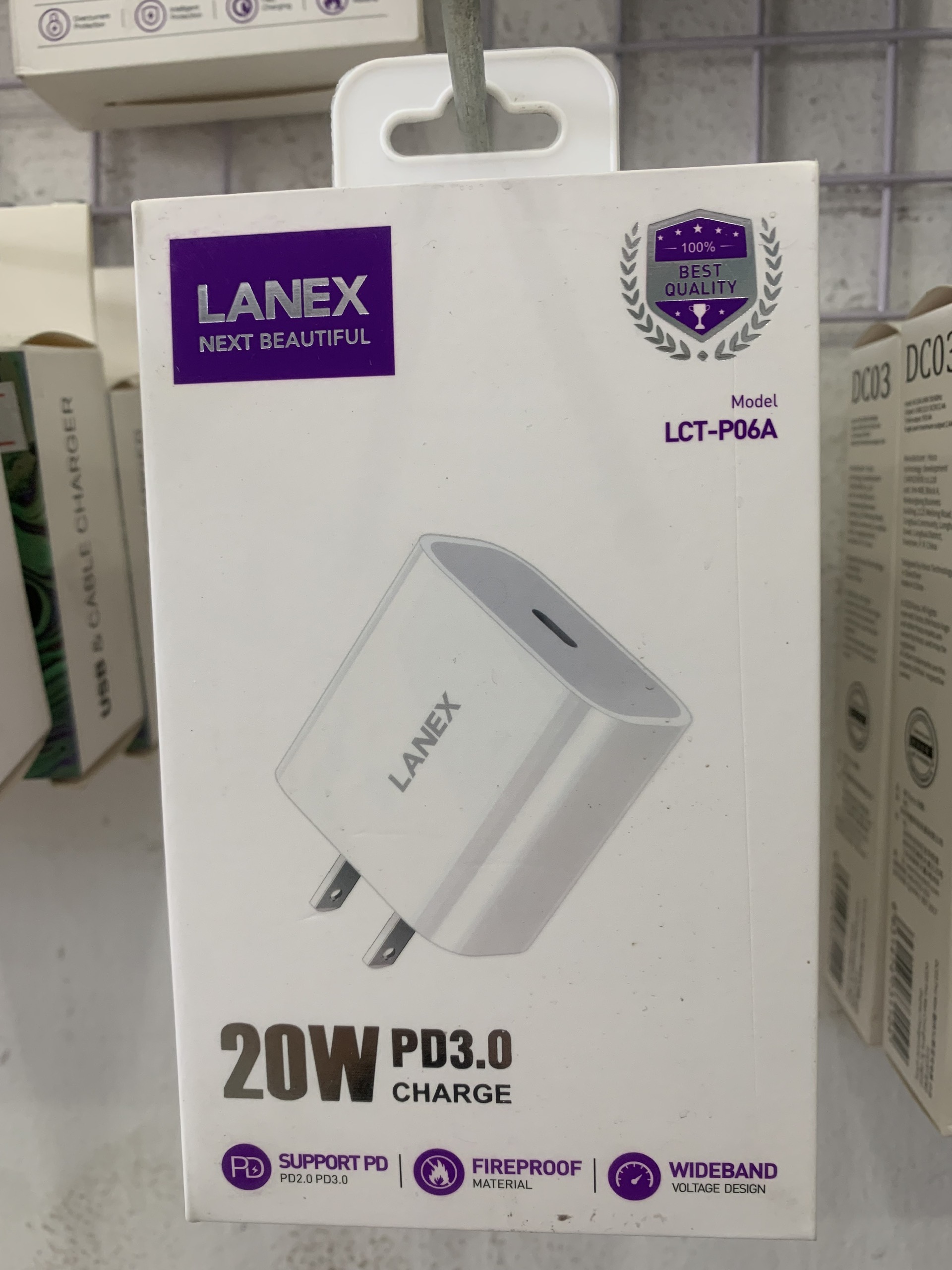 Cóc Sạc Nhanh Lanex P06a