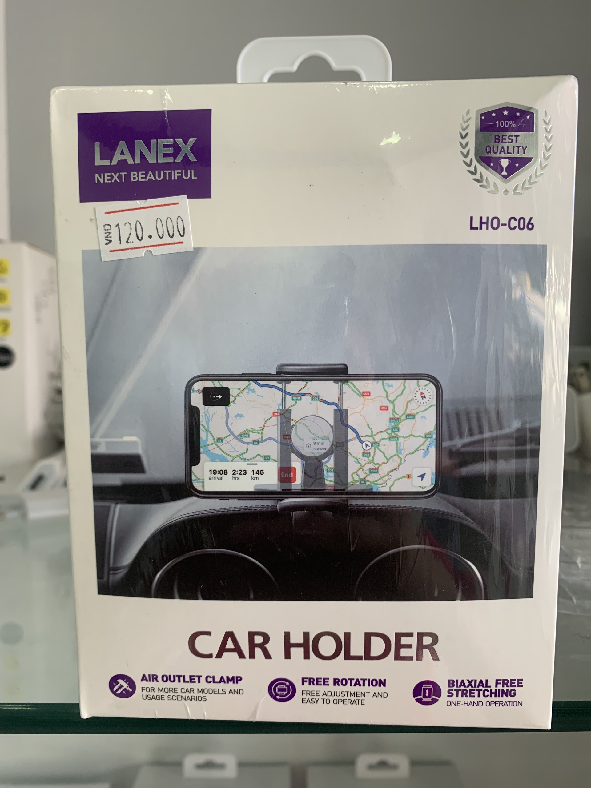 Giá đỡ điện thoại trên xe hơi Lanex LHO-C06