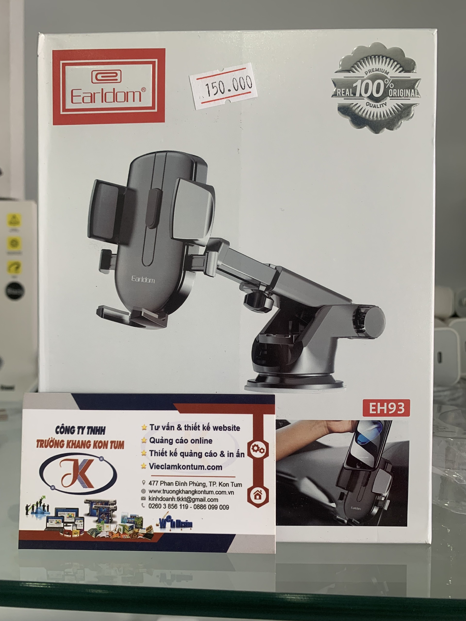 Giá Đỡ Điện Thoại, Kẹp Điện Thoại Đa Năng Trên Ô Tô Earldom EH – 93 Sang Trọng, Xoay 360 Độ