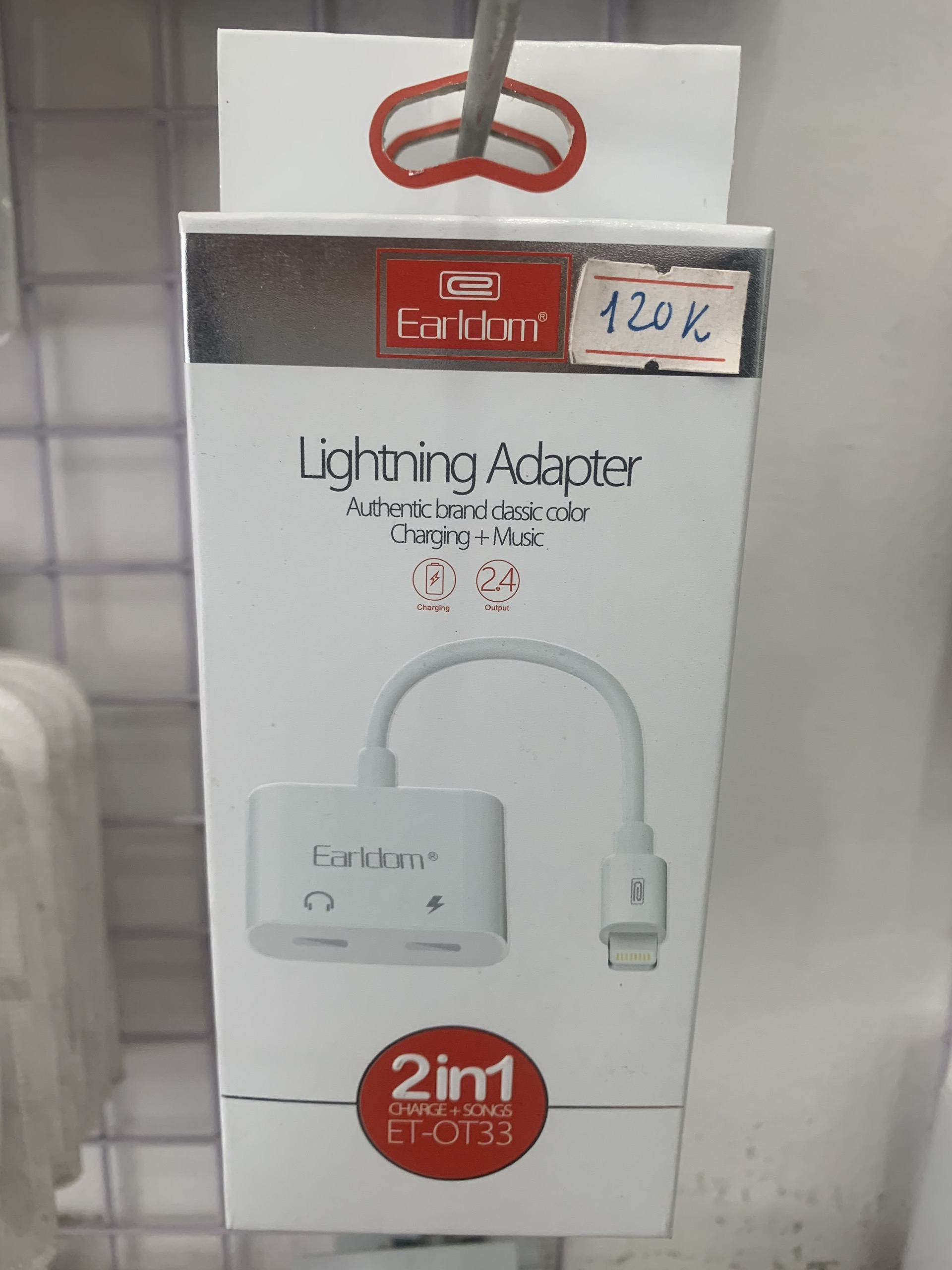 Jack Chuyển Lightning 2 in 1 Earldom OT-33 (Ra 2 Cổng Lightning)